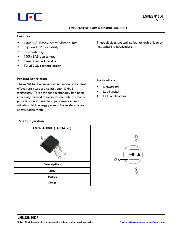 LMN22N10DF Datasheet Preview