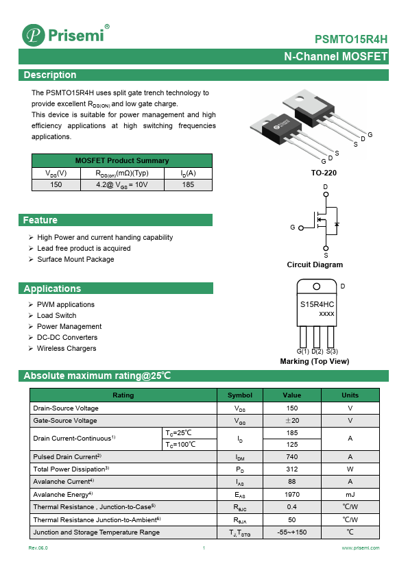 PSMTO15R4H Datasheet Preview