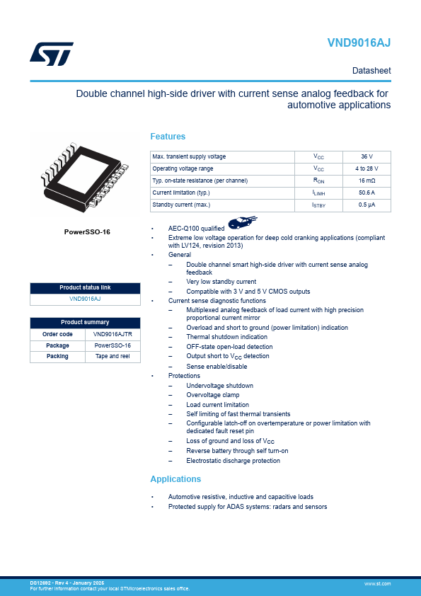 VND9016AJ Datasheet Preview