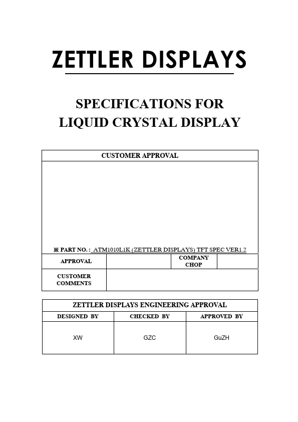  Datasheet Preview Page 1