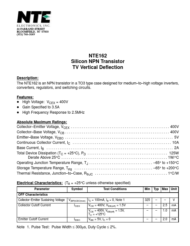 NTE162