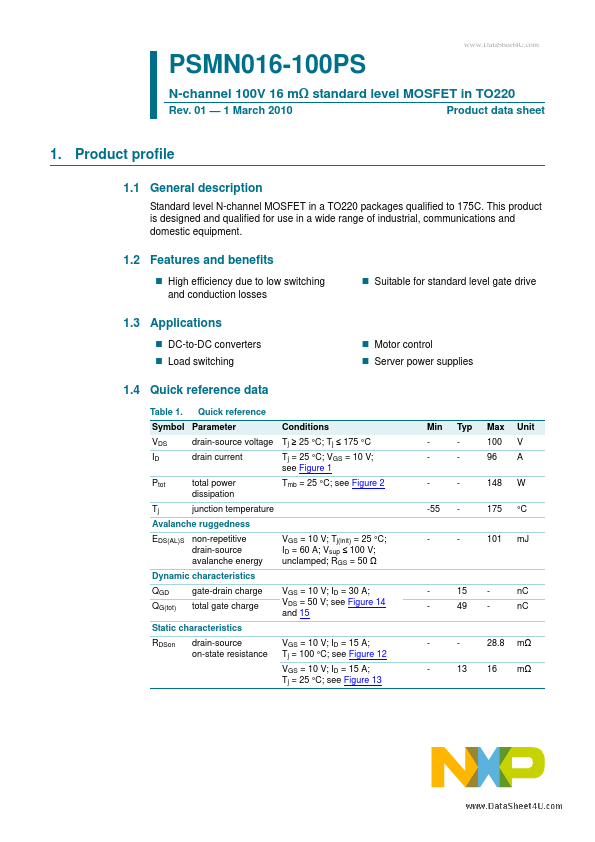 PSMN016-100PS