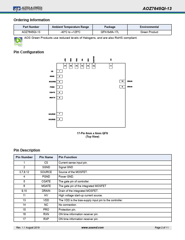 AOZ7645QI-13