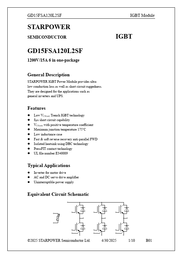 GD15FSA120L2SF Datasheet Preview