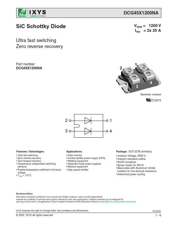 DCG45X1200NA Datasheet Preview