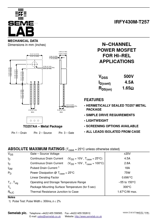 IRFY430M-T257