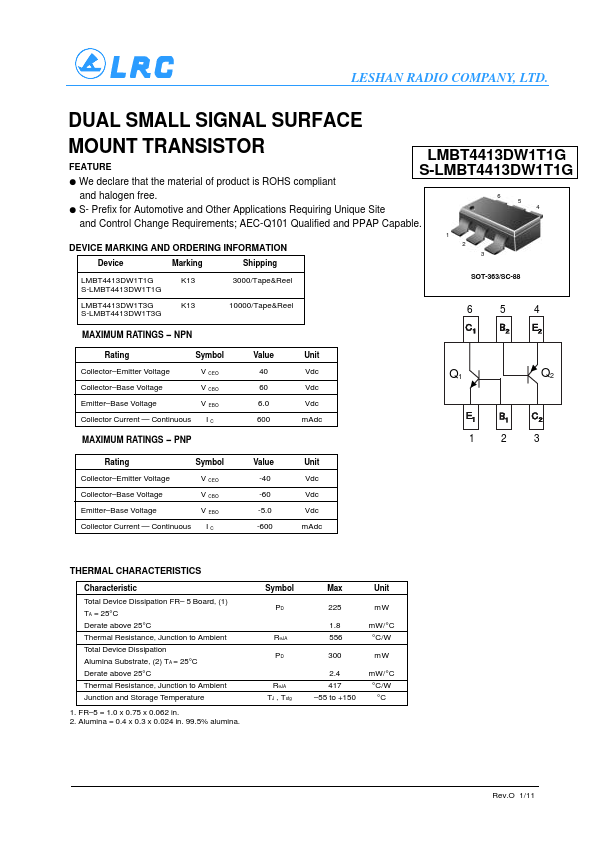 LMBT4413DW1T1G