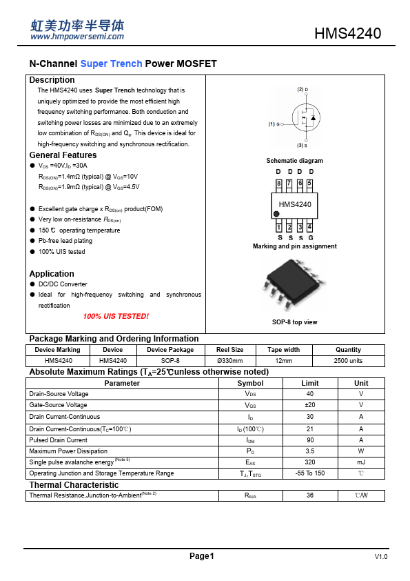 HMS4240 Datasheet Preview