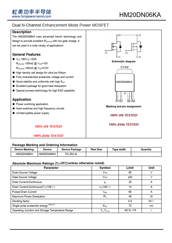 HM20DN06KA Datasheet Preview