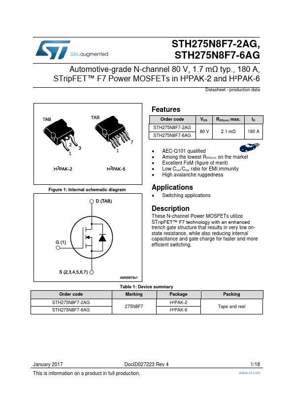 STH275N8F7-2AG