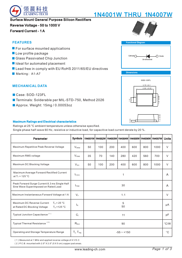 1N4007W