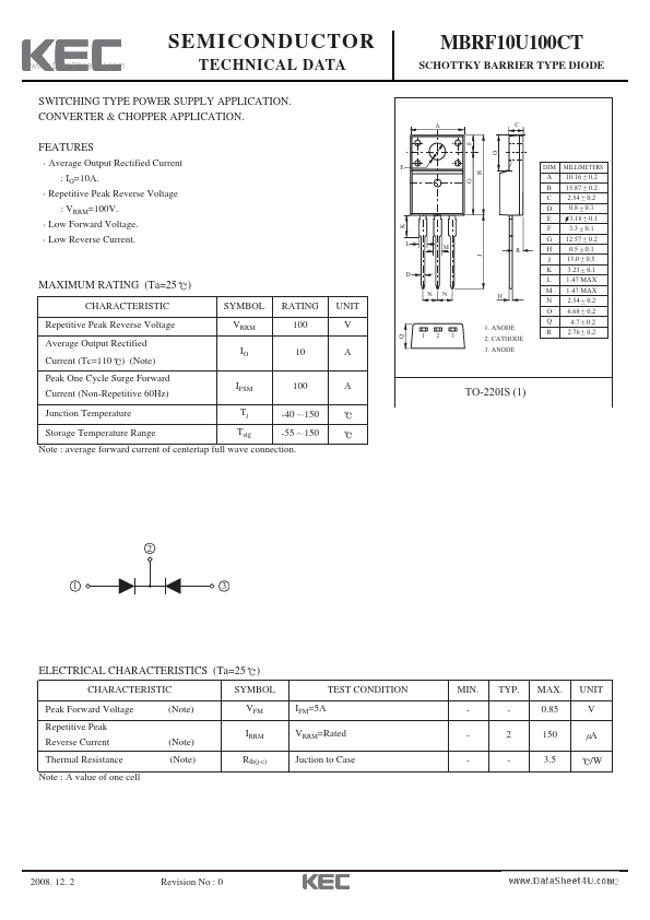 MBRF10U100CT