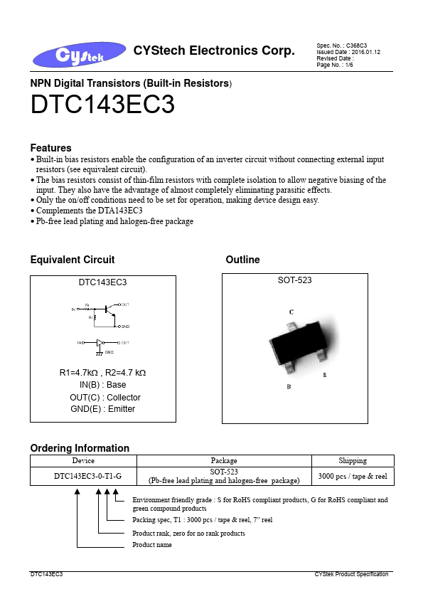 DTC143EC3