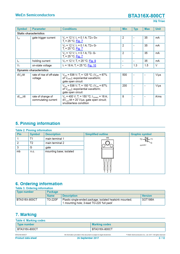 BTA316X-800CT