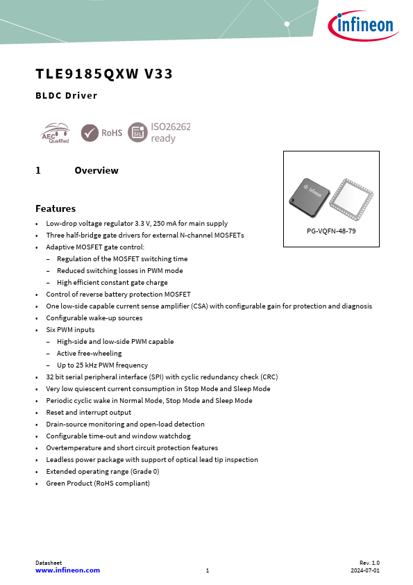 TLE9185QXW Datasheet Preview
