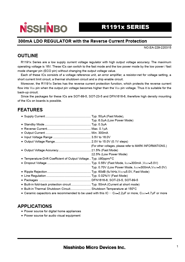 R1191H028B-T1-FE Datasheet Preview