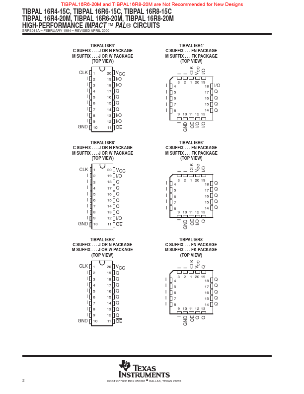 TIBPAL16R4-15C